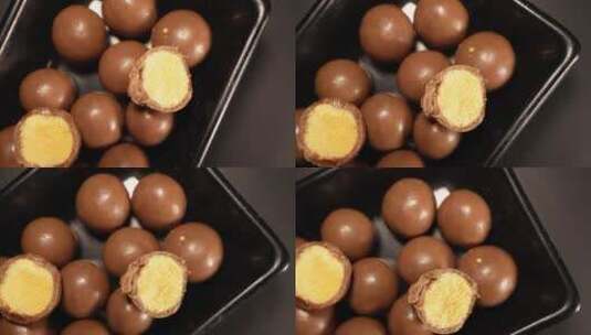 童年零食巧克力球高清在线视频素材下载