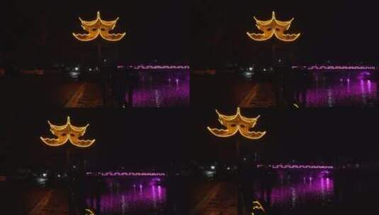 衢州市上方镇夜景高清在线视频素材下载