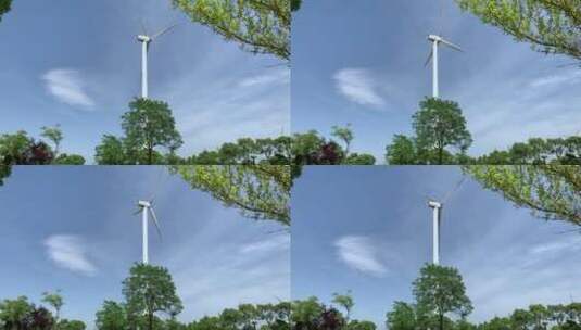 海湾园风车高清在线视频素材下载