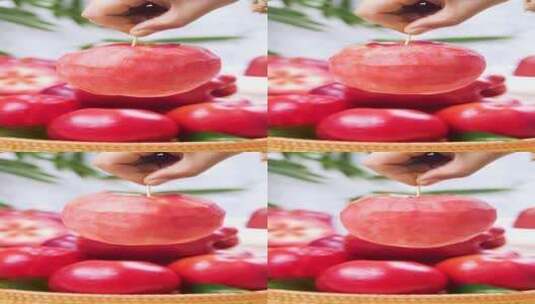 红肉苹果高清在线视频素材下载