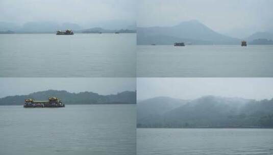 杭州西湖下雨天烟雨江南4K视频素材高清在线视频素材下载