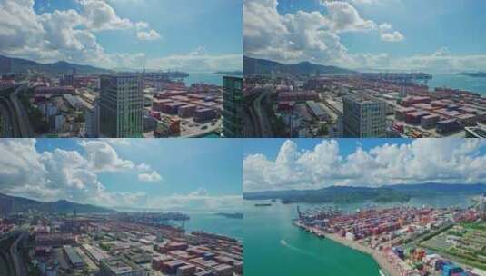 深圳盐田港口码头运输高清在线视频素材下载
