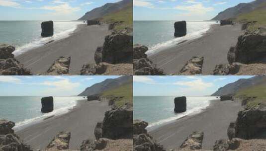 冰岛海岸景观高清在线视频素材下载