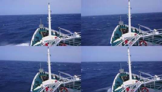 南极科考船乘风破浪航行高清在线视频素材下载