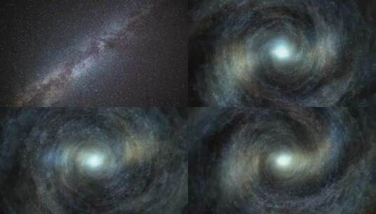 外太空探索发光的银河系高清在线视频素材下载