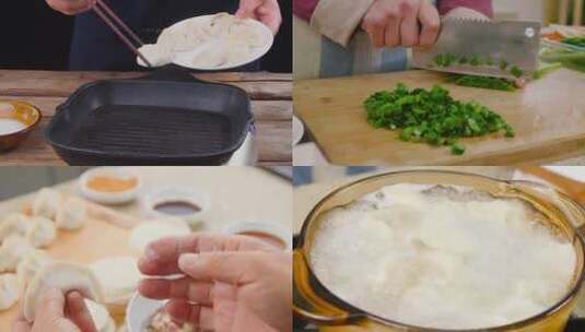 饺子制作高清在线视频素材下载