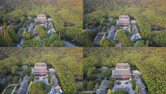下午阳光下的常熟宝岩禅寺高清在线视频素材下载