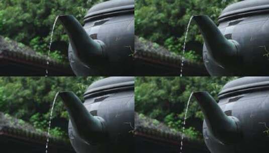 杭州西湖虎跑泉水升格视频高清在线视频素材下载