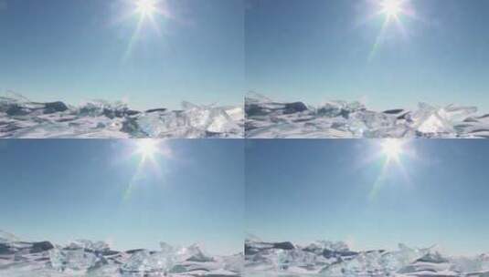 冰川崩解冰川融化气候变暖温室效应高清在线视频素材下载