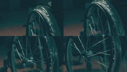 轮椅特写高清在线视频素材下载