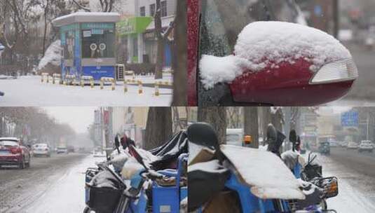 通用城市雪景高清在线视频素材下载