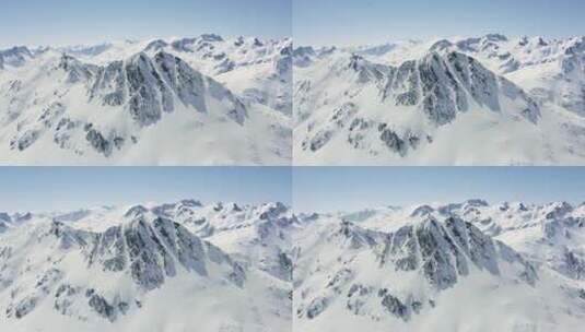雪山山脉航拍镜头高清在线视频素材下载