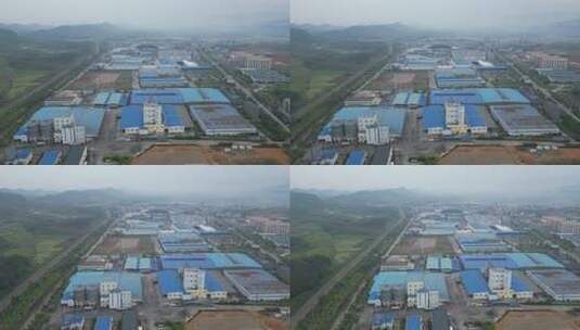 工业生产工厂厂房生产加工航拍高清在线视频素材下载
