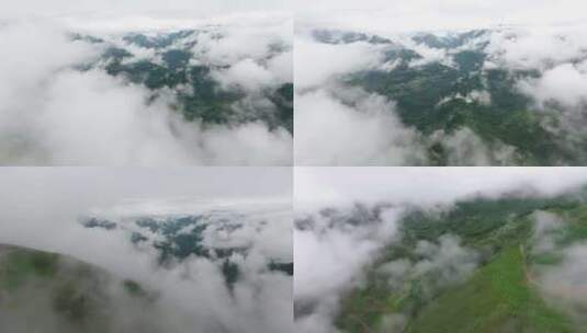 云雾缭绕的群山高清在线视频素材下载