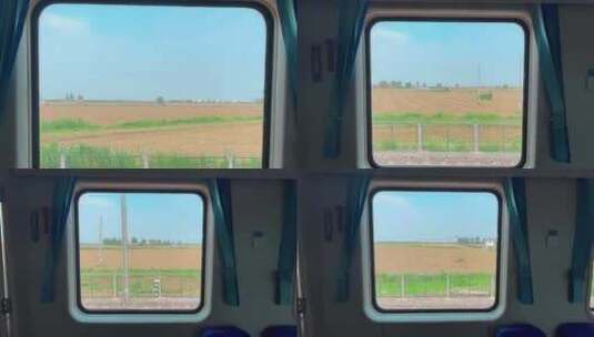 列车火车窗外风景拉出B高清在线视频素材下载