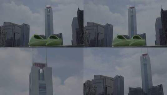 2023广州珠江新城中信广场 环贸中心高清在线视频素材下载