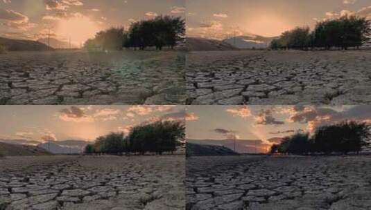 延时拍摄干旱的土地高清在线视频素材下载