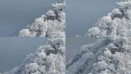 云上草原滑雪场雪景高清在线视频素材下载
