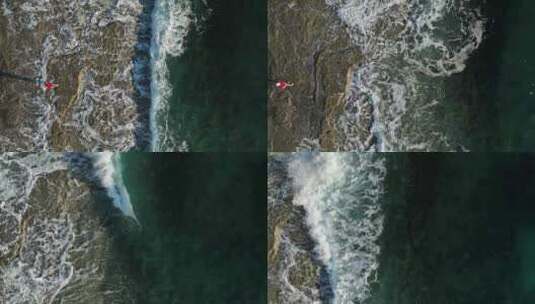 大海拍击海岸高清在线视频素材下载
