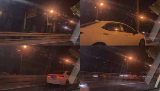 在车里看北京夜晚景色高清在线视频素材下载