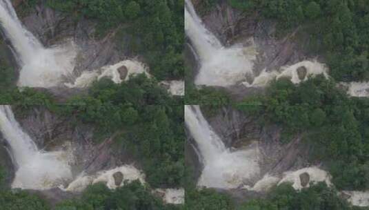 雨后泰山，俯瞰飞瀑流泉高清在线视频素材下载