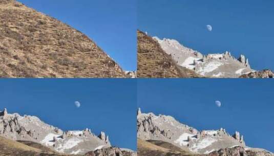 无人机航拍西藏奇山高清在线视频素材下载