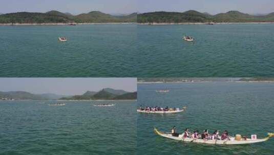赛龙舟公司团建体育比赛北京金海湖高清在线视频素材下载