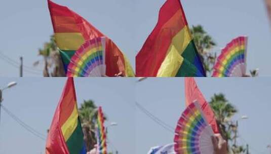 同性恋，游行，庆祝，庆祝高清在线视频素材下载