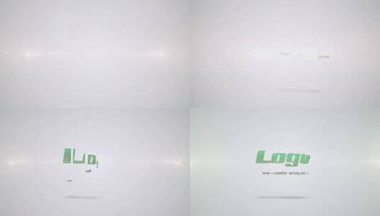 白色简约旋转LOGO片头展示AE模板高清AE视频素材下载