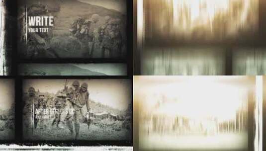 历史纪录片照片战争电影感片头展示AE模板高清AE视频素材下载