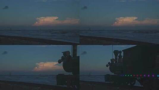 海边的人们欣赏着海景高清在线视频素材下载