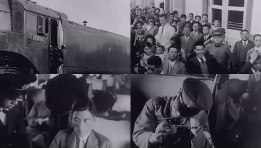 20-40年代 哈尔滨 火车站高清在线视频素材下载