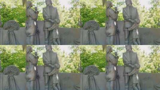 人物雕像纪念碑高清在线视频素材下载