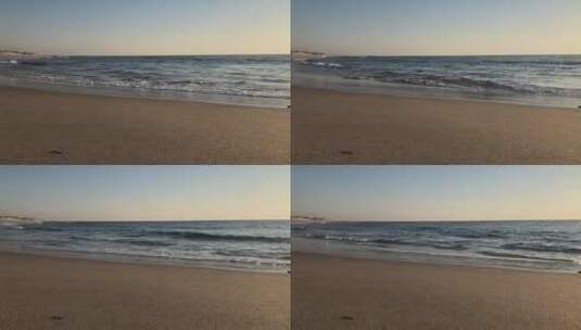 平静的海浪和海滩高清在线视频素材下载