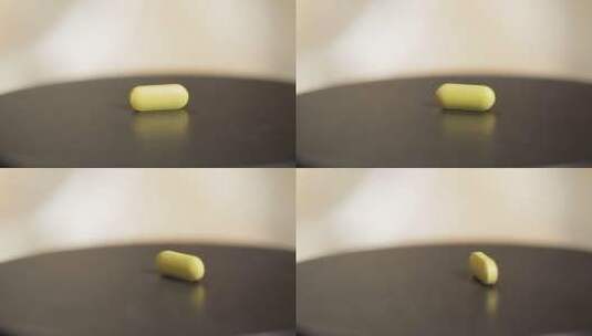 黄色维生素营养药片高清在线视频素材下载