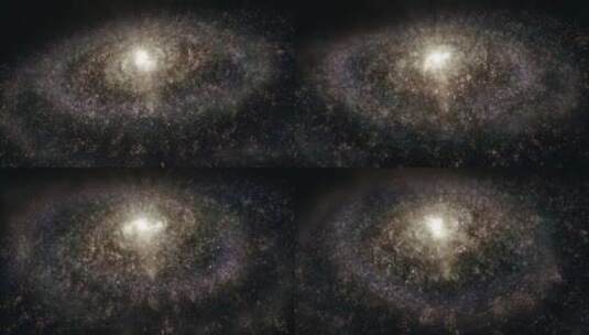 银河系螺旋星系的全帧广角镜头高清在线视频素材下载