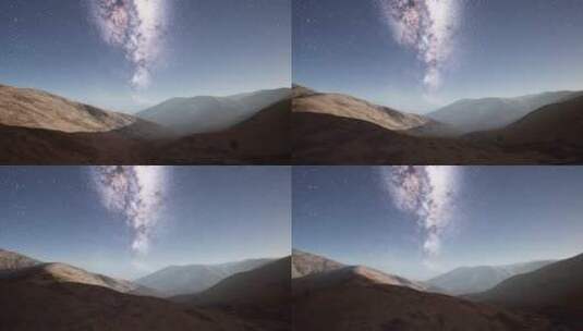 沙漠上方的星空高清在线视频素材下载