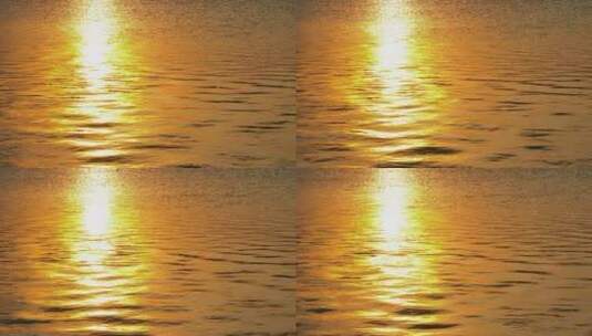 夕阳下的湖面高清在线视频素材下载