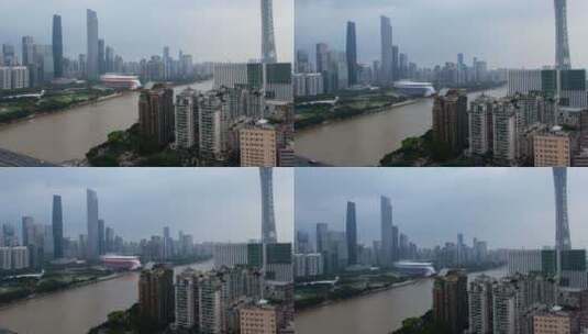 广州城市鸟瞰高清在线视频素材下载