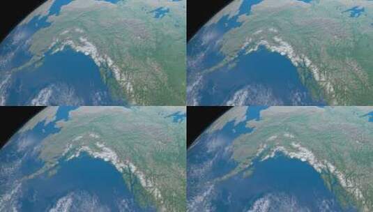 行星地球上的阿拉斯加湾高清在线视频素材下载