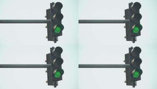 道路交通红绿灯特写镜头高清在线视频素材下载