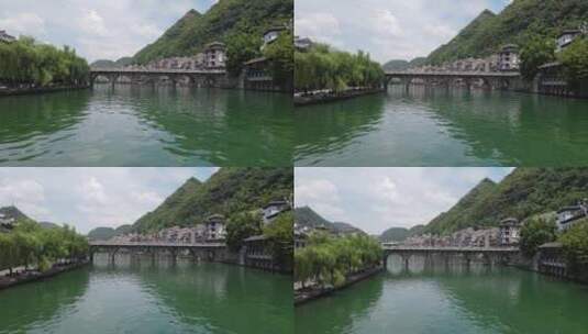 航拍贵州镇远舞阳河风光高清在线视频素材下载