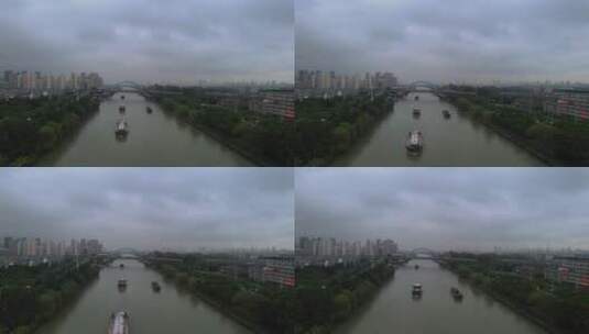 京杭大运河4K航拍高清在线视频素材下载