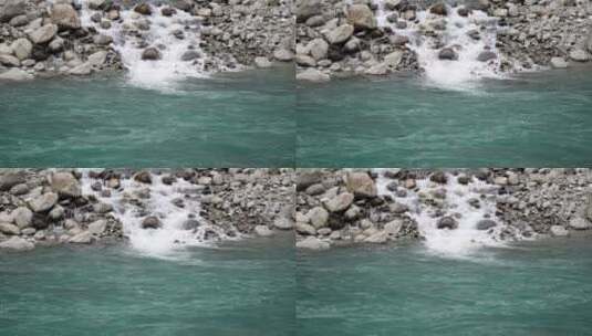 山间清澈的水流高清在线视频素材下载