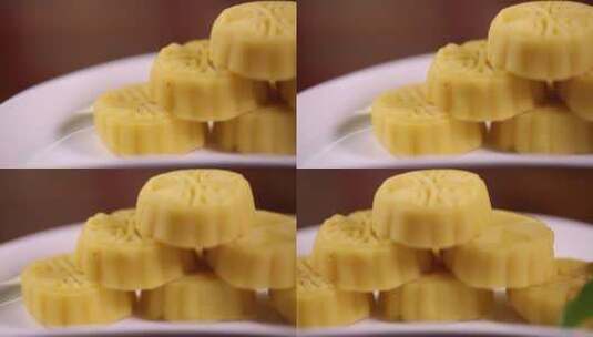 传统模具制作老北京豌豆黄绿豆糕高清在线视频素材下载