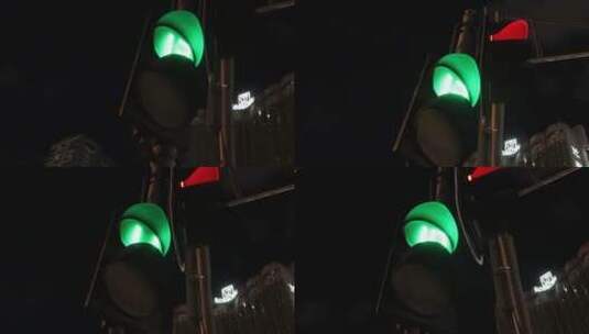 红绿灯闪烁高清在线视频素材下载