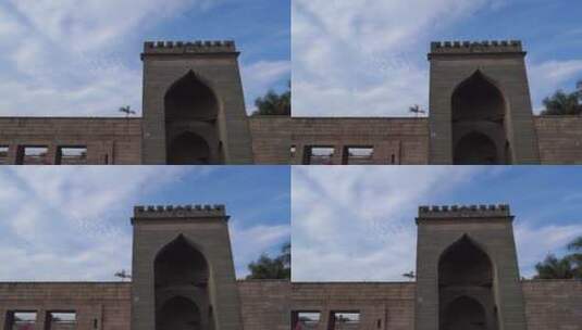 泉州市清净寺伊斯兰教建筑实拍特写航拍高清在线视频素材下载