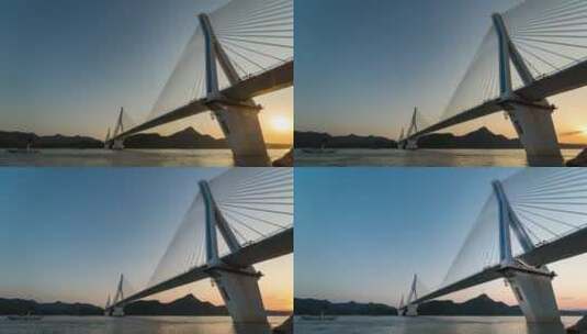宜昌4K延时 夷陵长江大桥高清在线视频素材下载