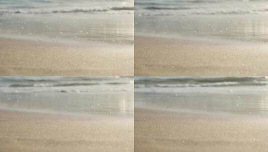沙滩慢镜头唯美空镜背景高清在线视频素材下载