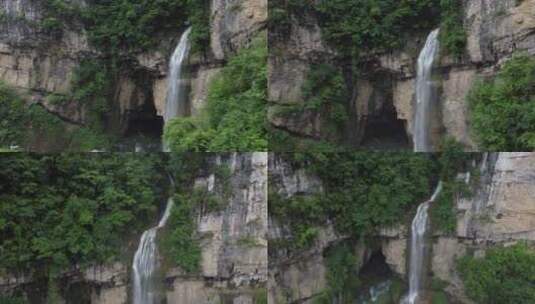 森林唯美自然瀑布流水高清在线视频素材下载